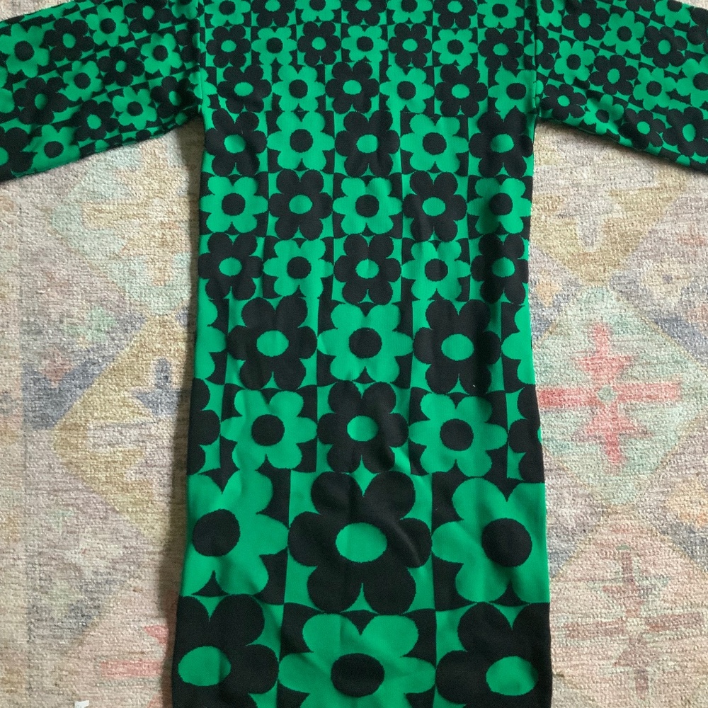 Farm Rio Green Lovedaisy knit Midi Dress - Picture 3 of 6